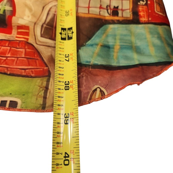 100% Silk Pullover Blouse Tunic Colorful Artsy Boho Print Women's One Size Cover - Picture 12 of 12